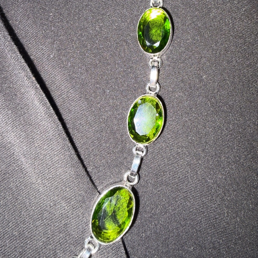 Elegant Green Gemstone Bracelet